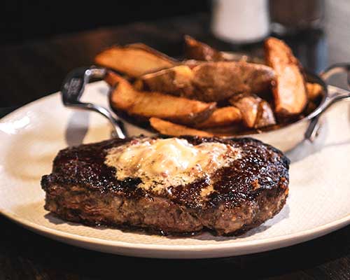 ribeye with bacon bleu cheese